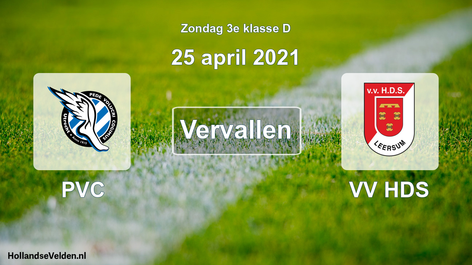 Scheduled Match: PVC - VV HDS (25 April 2021)