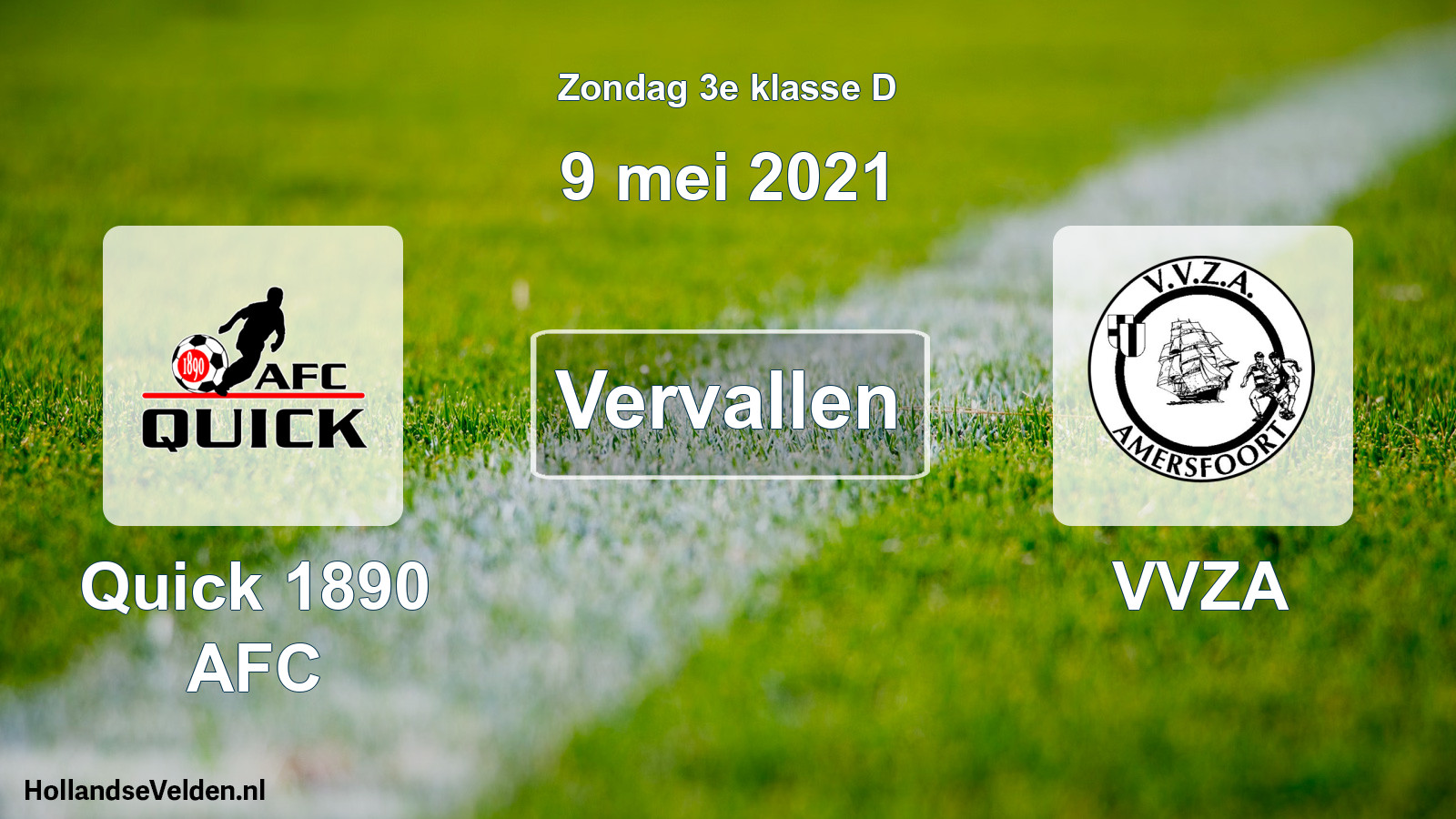 Scheduled Match: Quick 1890 AFC - VVZA (9 May 2021)