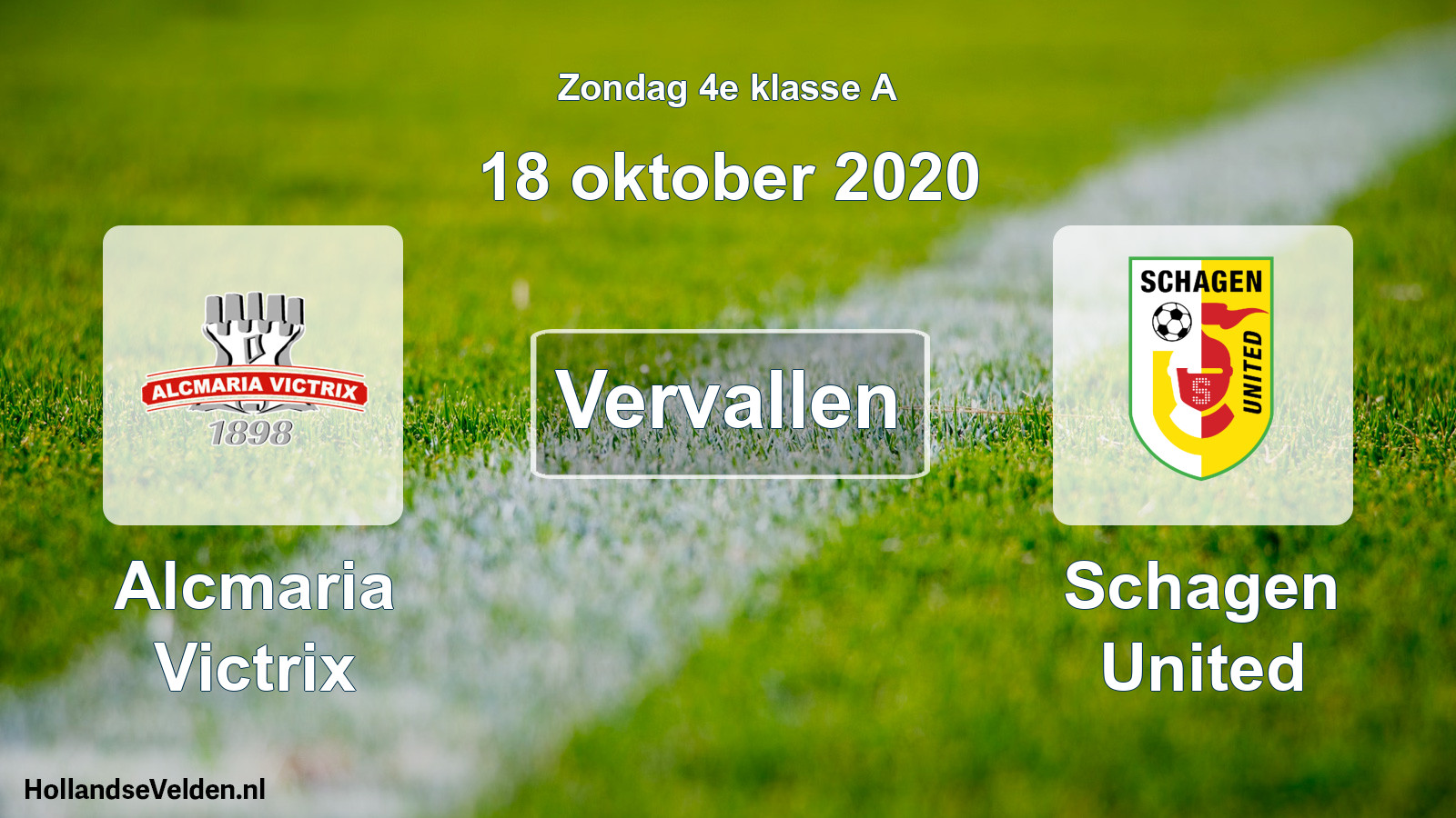 Scheduled Match: Alcmaria Victrix - Schagen United (18 October 2020)