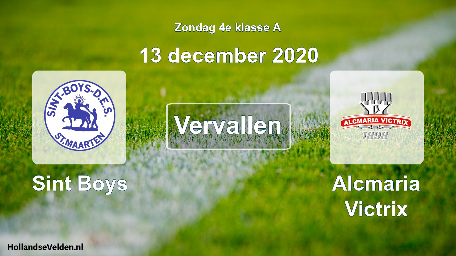 Scheduled Match: Sint Boys - Alcmaria Victrix (13 December 2020)