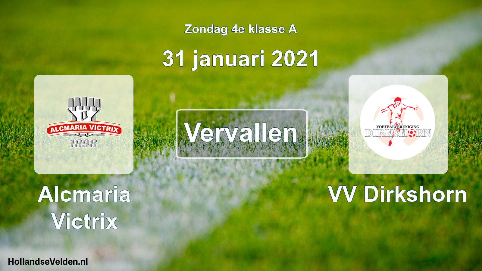 Scheduled Match: Alcmaria Victrix - VV Dirkshorn (31 January 2021)