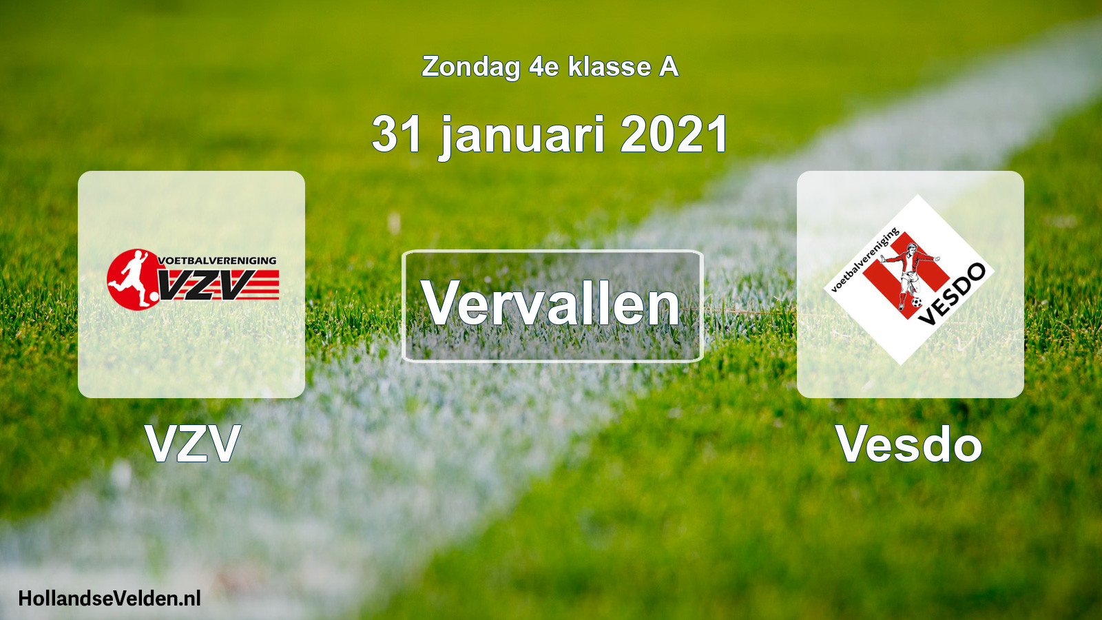 Scheduled Match: VZV - Vesdo (31 January 2021)