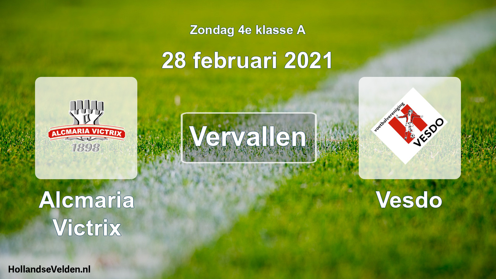 Scheduled Match: Alcmaria Victrix - Vesdo (28 February 2021)