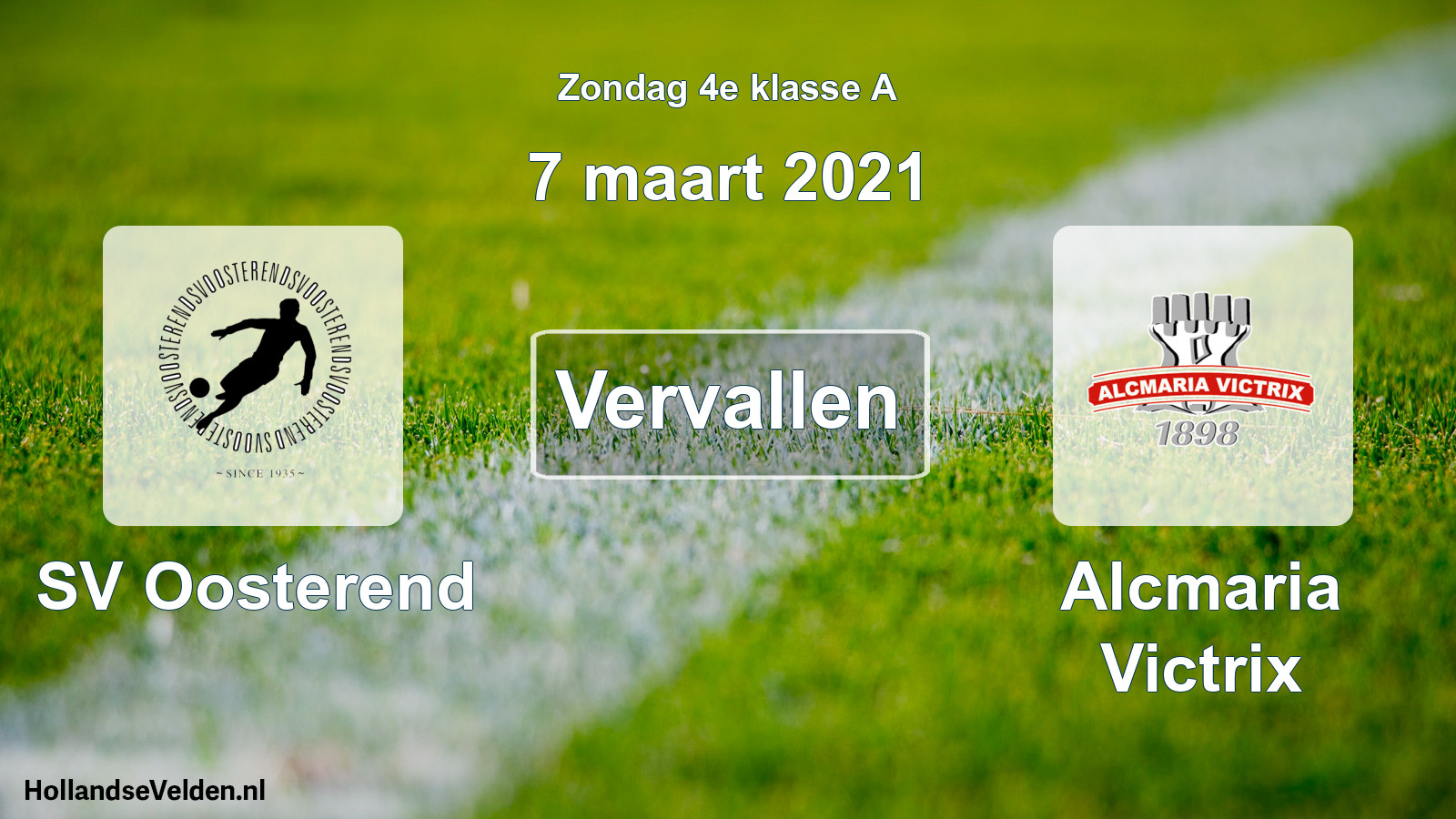 Scheduled Match: SV Oosterend - Alcmaria Victrix (7 March 2021)