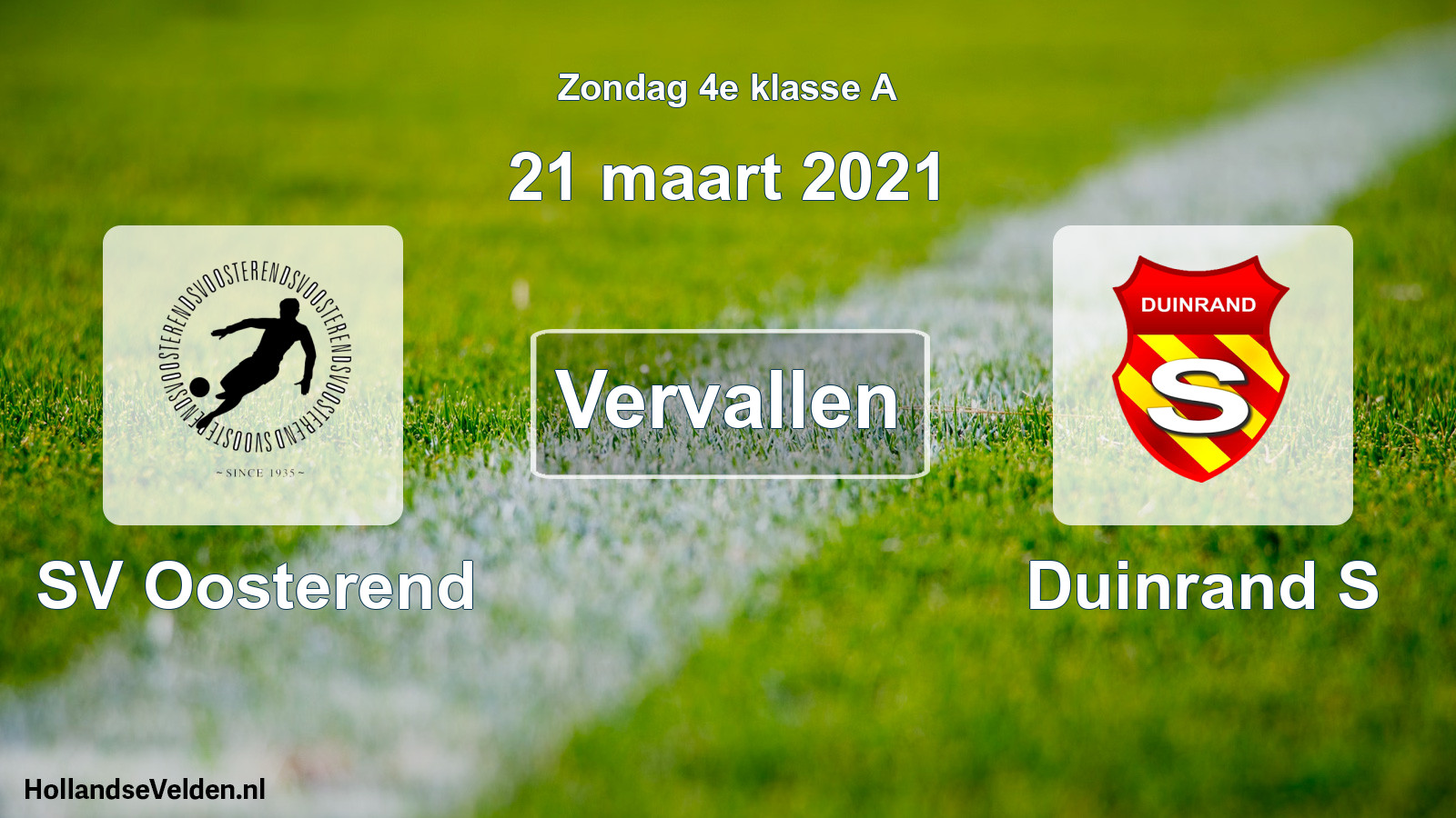 Scheduled Match: SV Oosterend - Duinrand S (21 March 2021)
