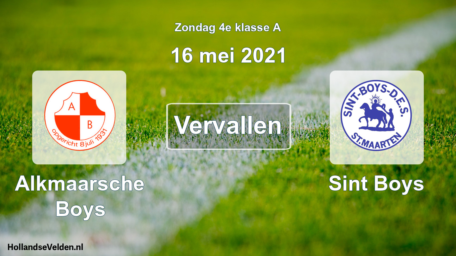 Scheduled Match: Alkmaarsche Boys - Sint Boys (16 May 2021)