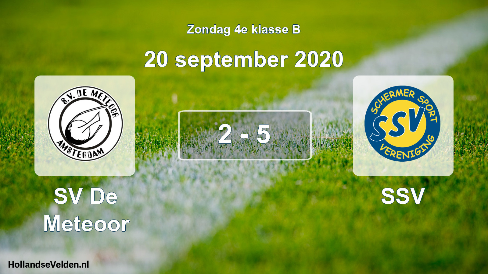 Total number of matches played: SV De Meteoor - SSV 2 - 5 (20 September 2020)