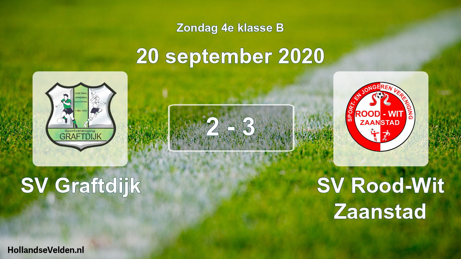 Total number of matches played: SV Graftdijk - SV Rood-Wit Zaanstad 2 - 3 (20 September 2020)