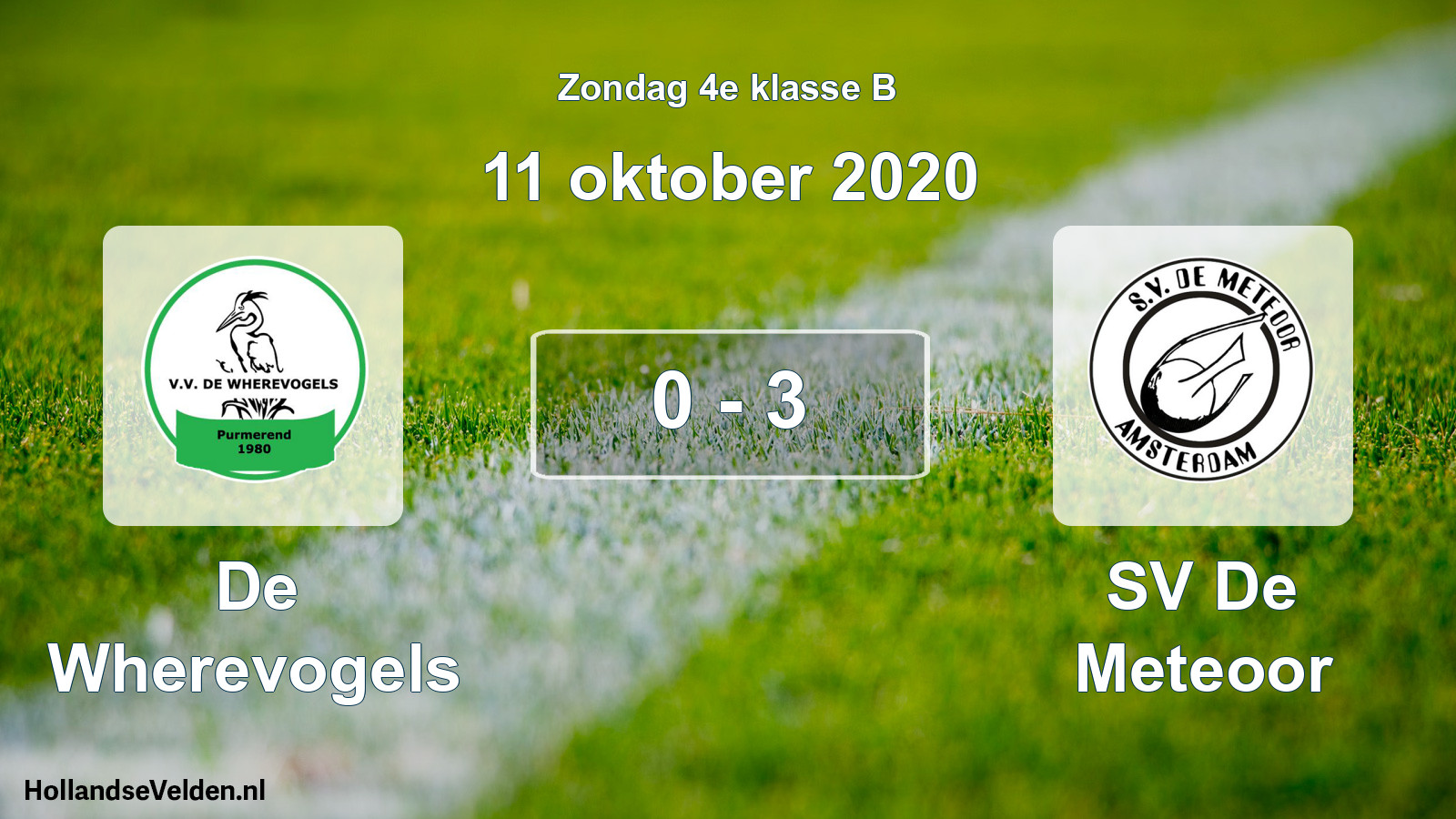Total number of matches played: De Wherevogels - SV De Meteoor 0 - 3 (11 October 2020)