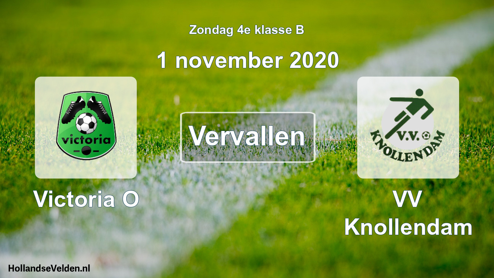 Scheduled Match: Victoria O - VV Knollendam (1 November 2020)