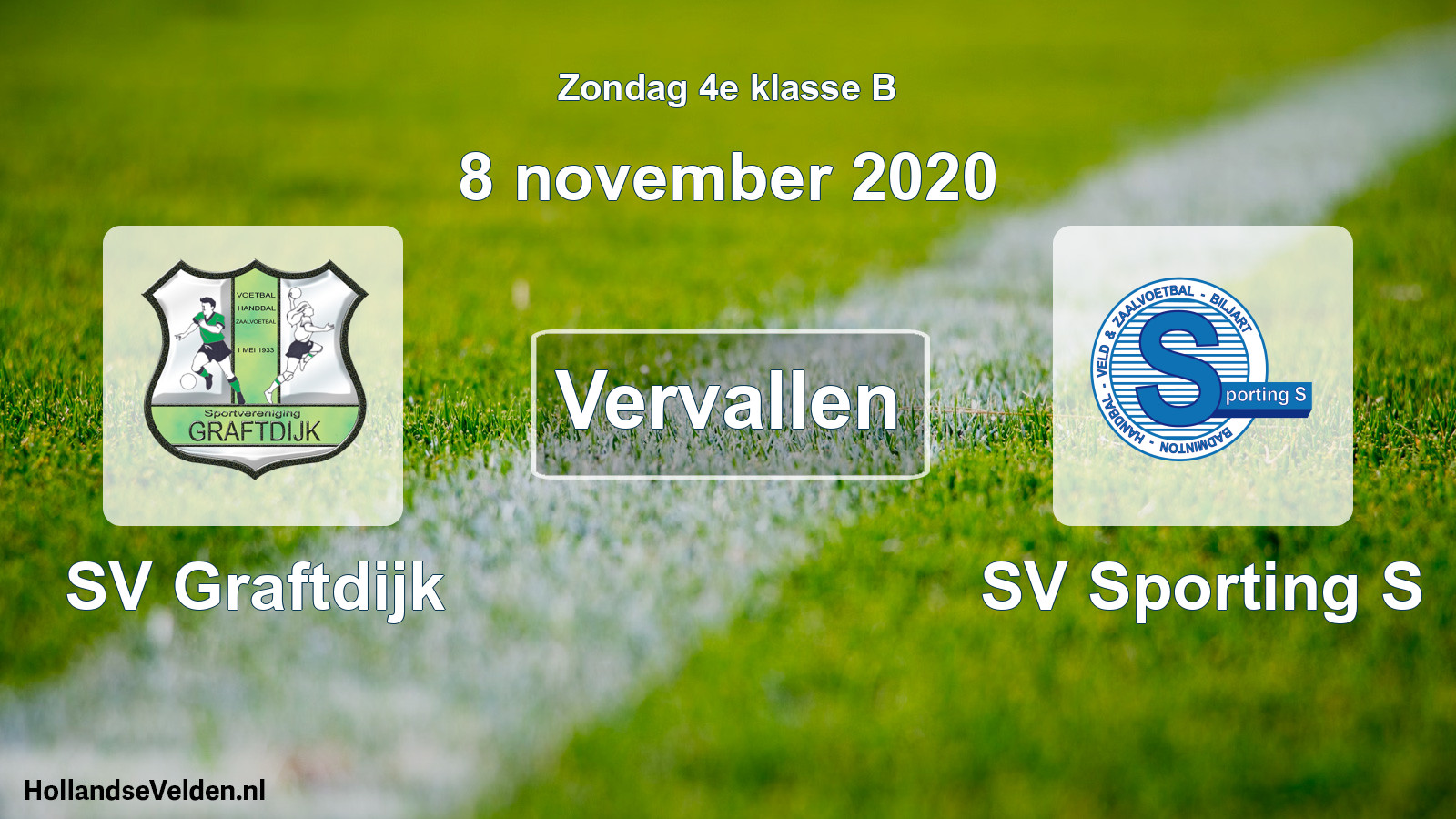 Scheduled Match: SV Graftdijk - SV Sporting S (8 November 2020)
