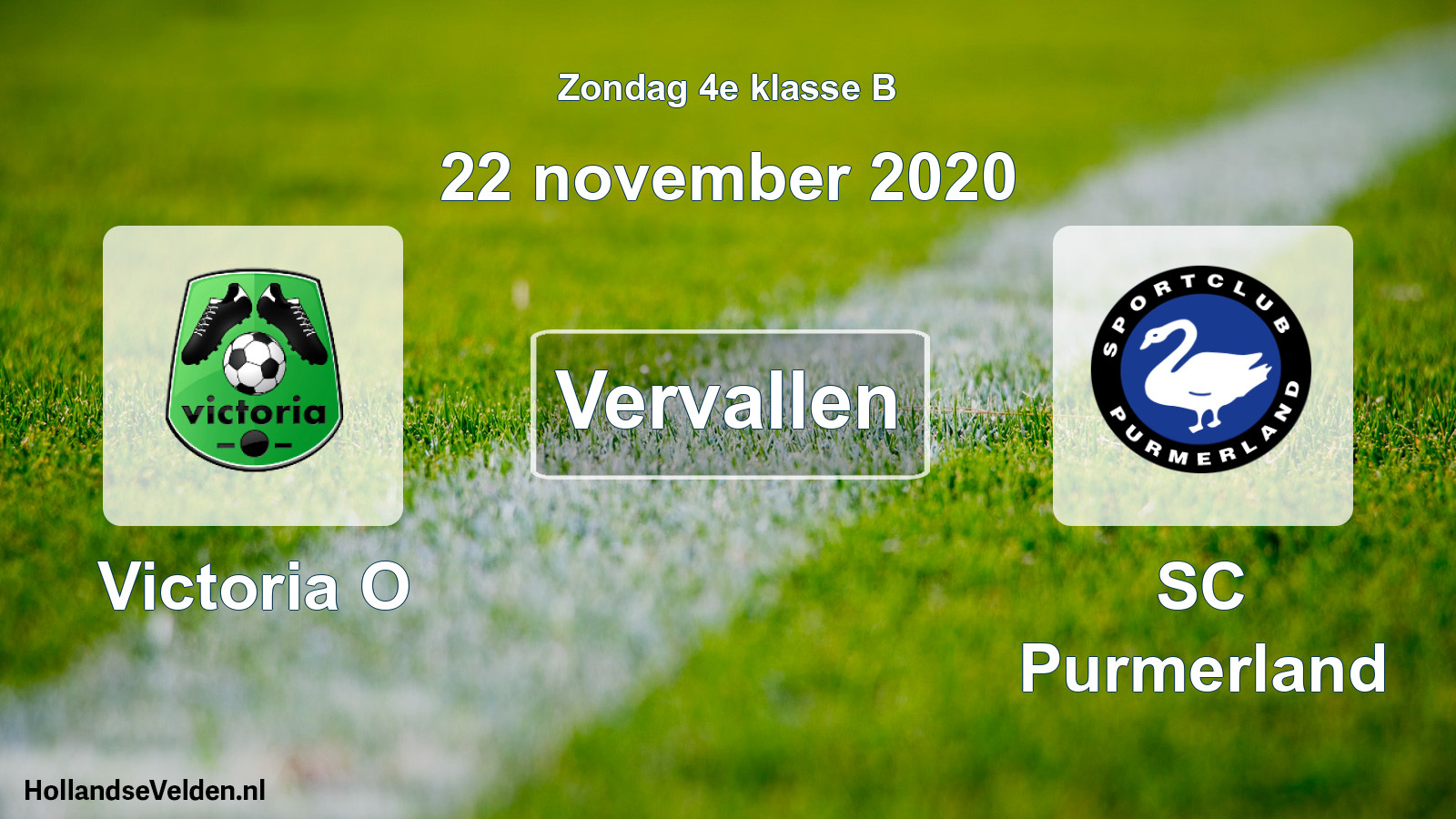 Scheduled Match: Victoria O - SC Purmerland (22 November 2020)