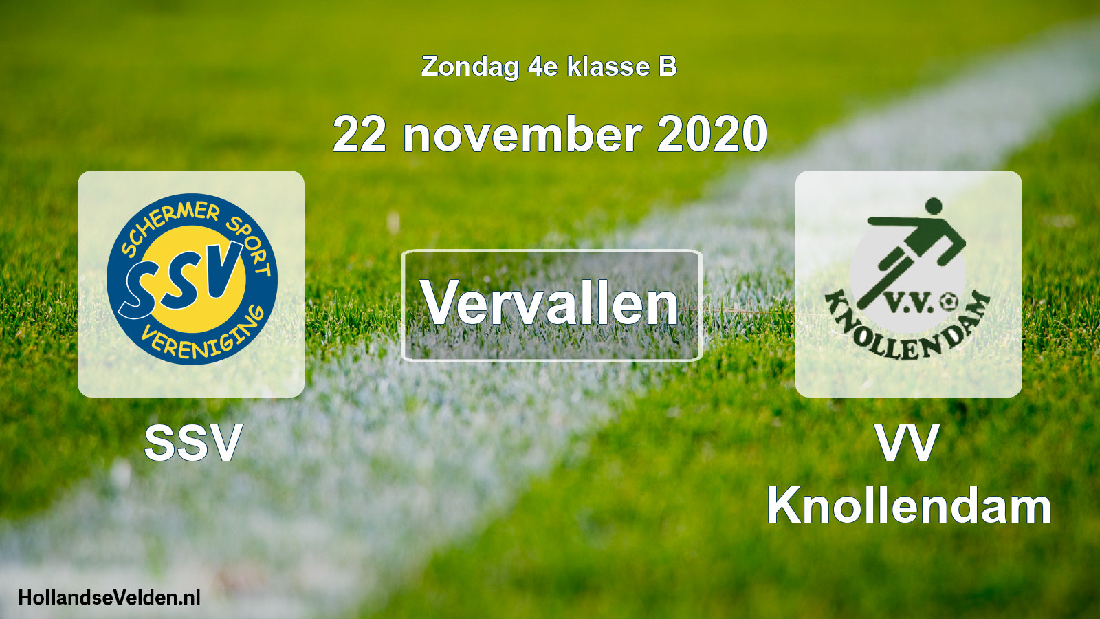 Scheduled Match: SSV - VV Knollendam (22 November 2020)