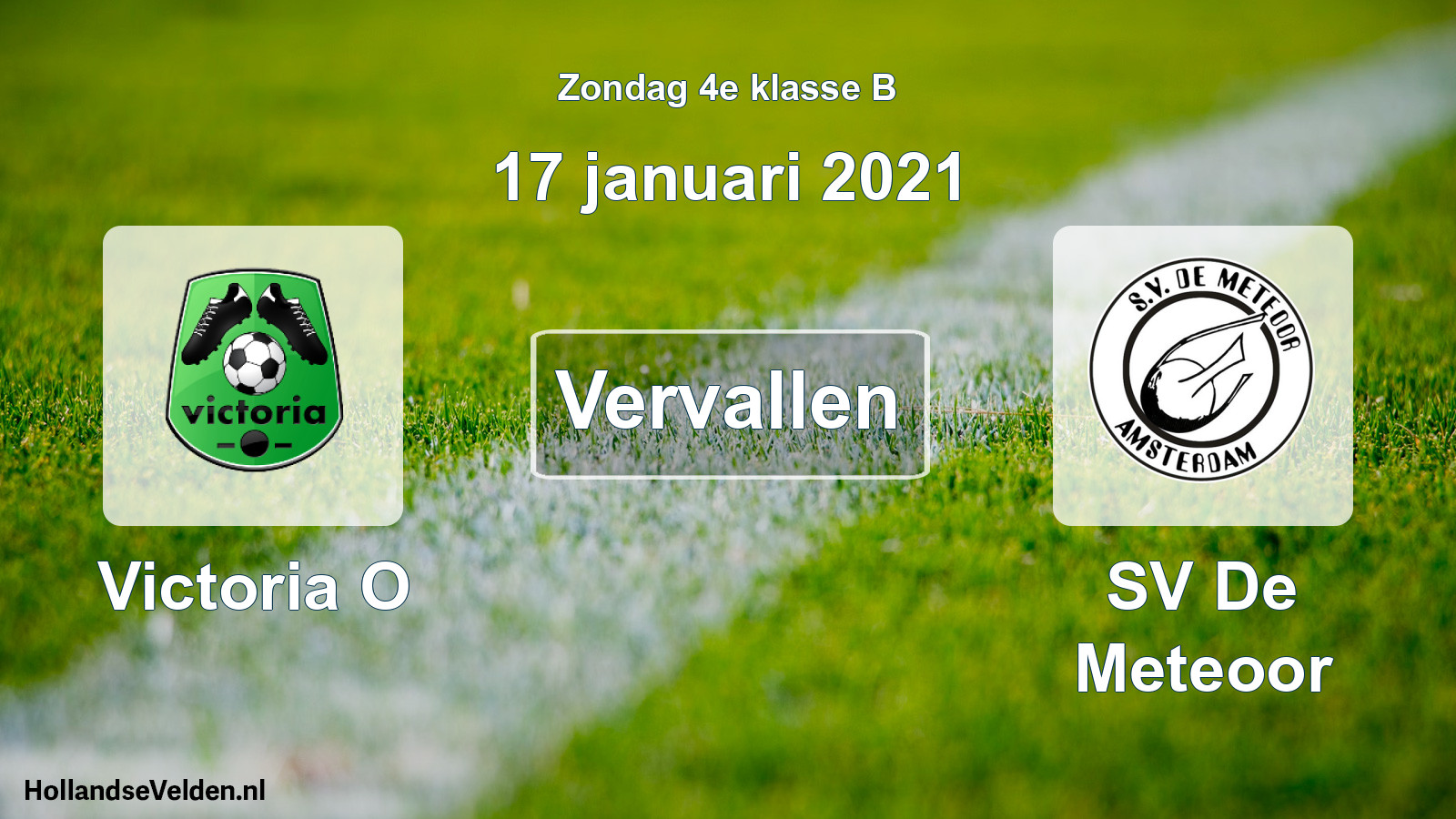 Scheduled Match: Victoria O - SV De Meteoor (17 January 2021)
