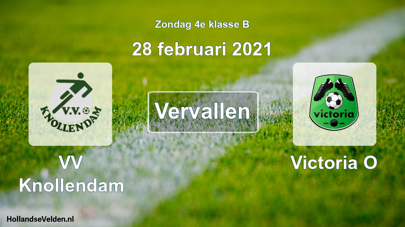 Scheduled Match: VV Knollendam - Victoria O (28 February 2021)