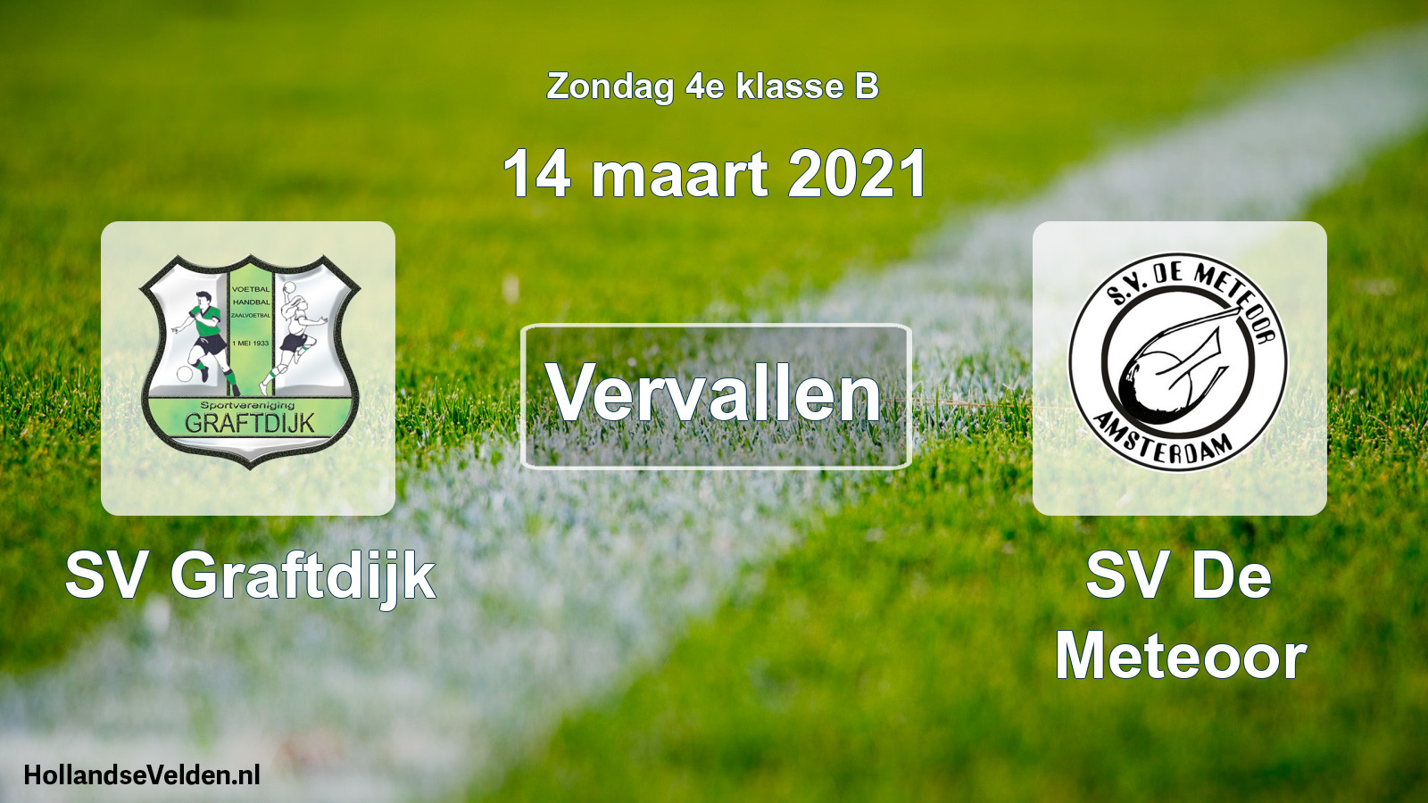 Scheduled Match: SV Graftdijk - SV De Meteoor (14 March 2021)