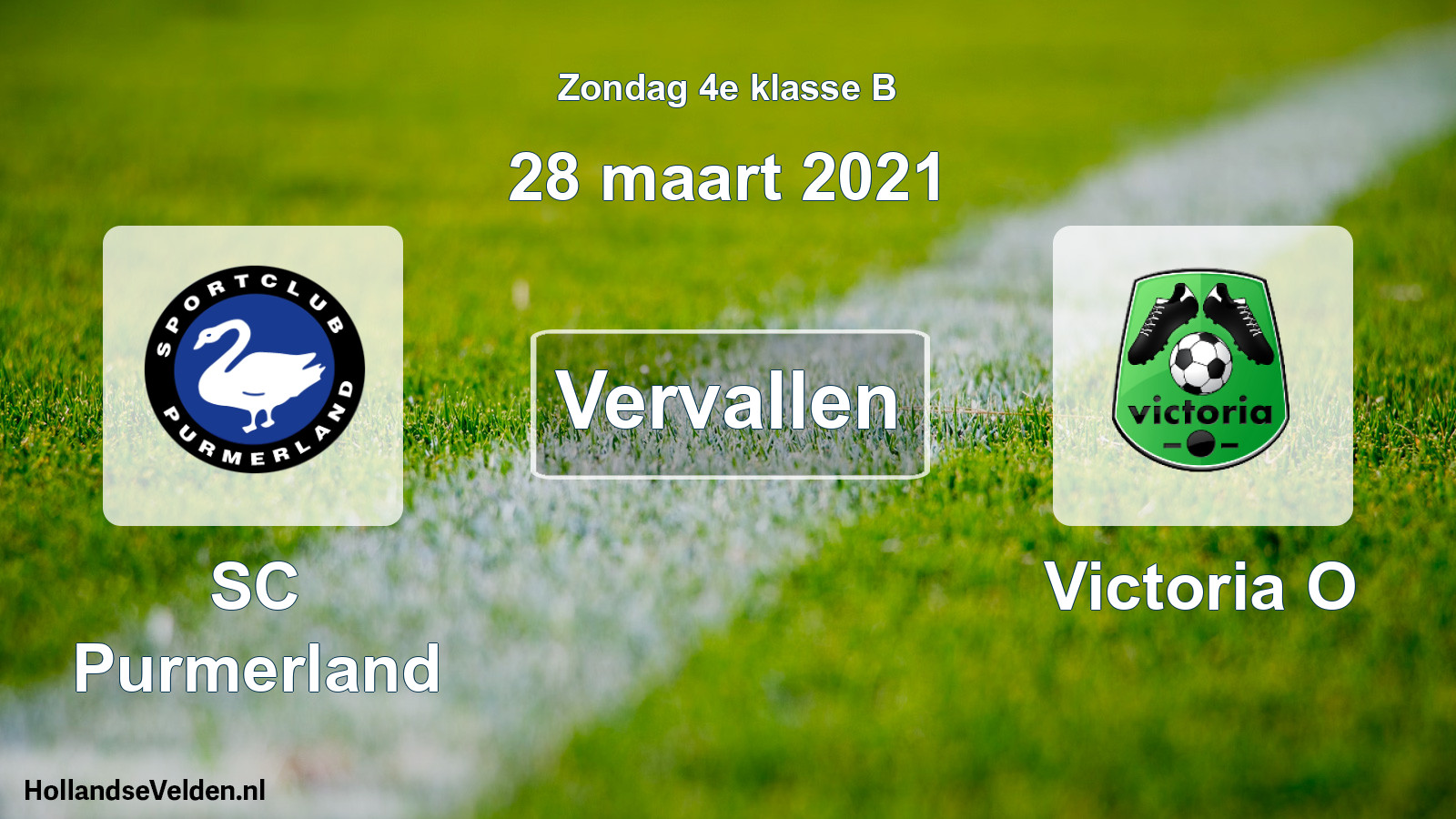 Scheduled Match: SC Purmerland - Victoria O (28 March 2021)