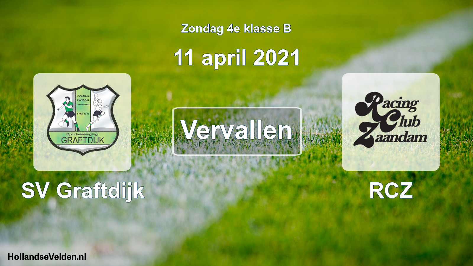 Scheduled Match: SV Graftdijk - RCZ (11 April 2021)