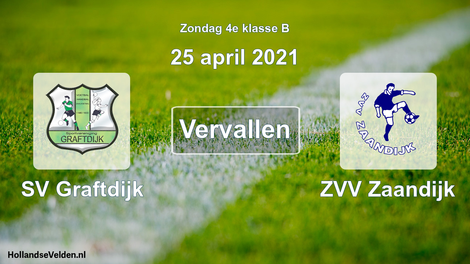 Scheduled Match: SV Graftdijk - ZVV Zaandijk (25 April 2021)