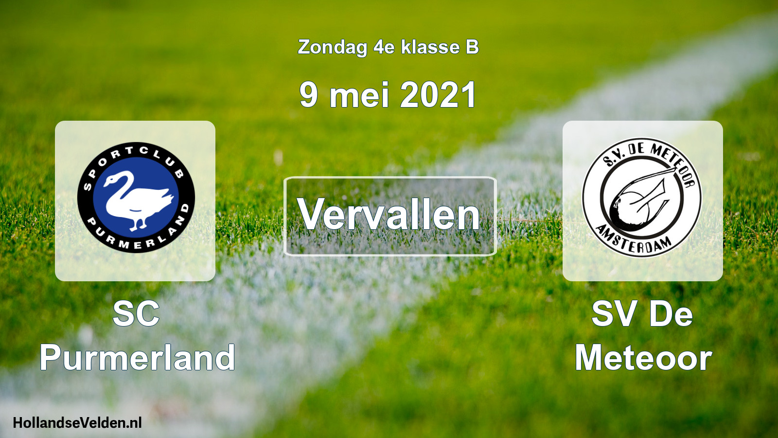 Scheduled Match: SC Purmerland - SV De Meteoor (9 May 2021)