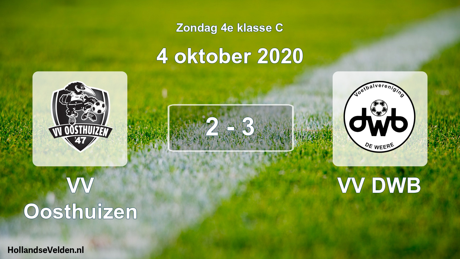 Total number of matches played: VV Oosthuizen - VV DWB 2 - 3 (4 October 2020)