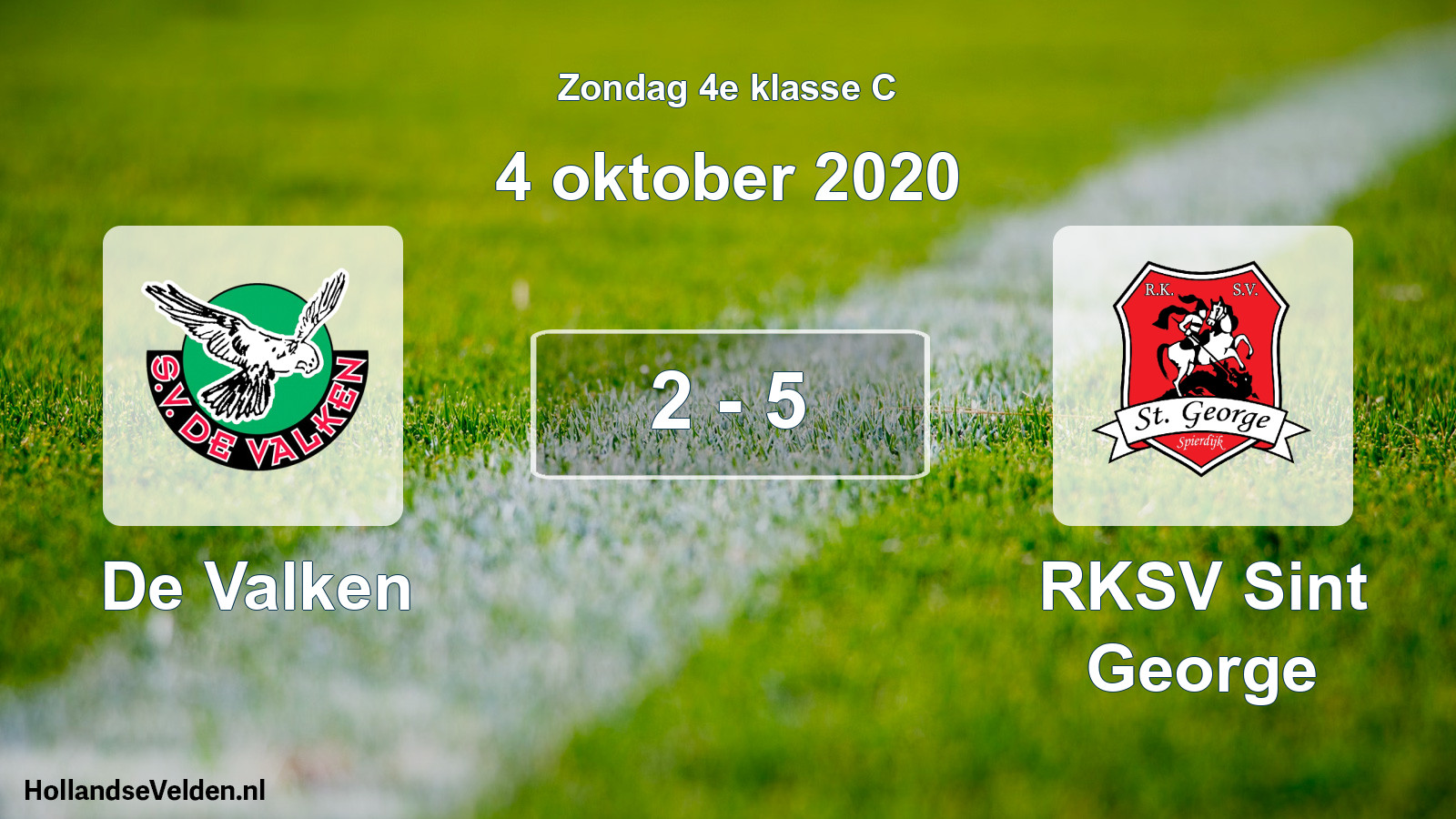 Total number of matches played: De Valken - RKSV Sint George 2 - 5 (4 October 2020)