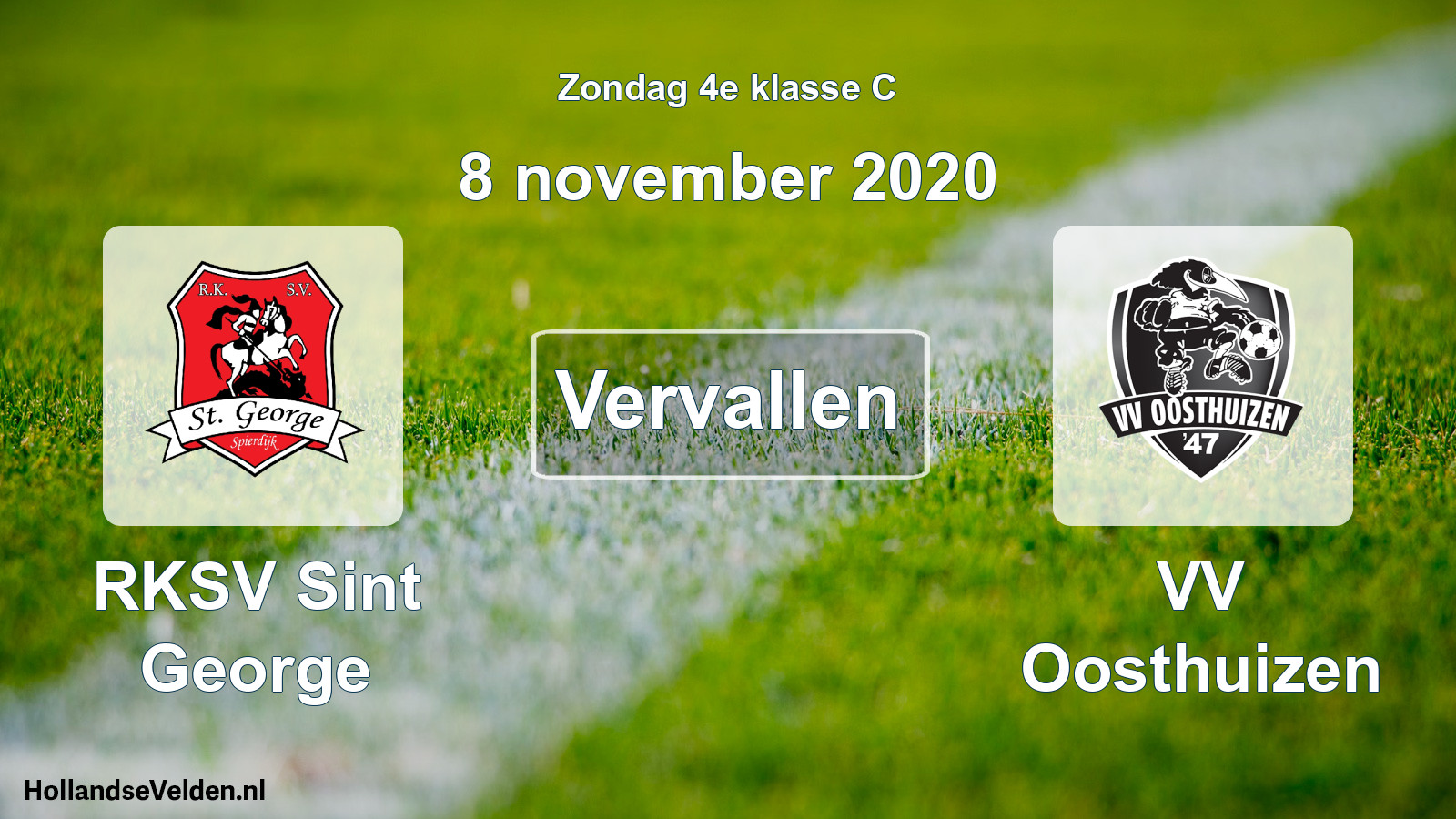Scheduled Match: RKSV Sint George - VV Oosthuizen (8 November 2020)