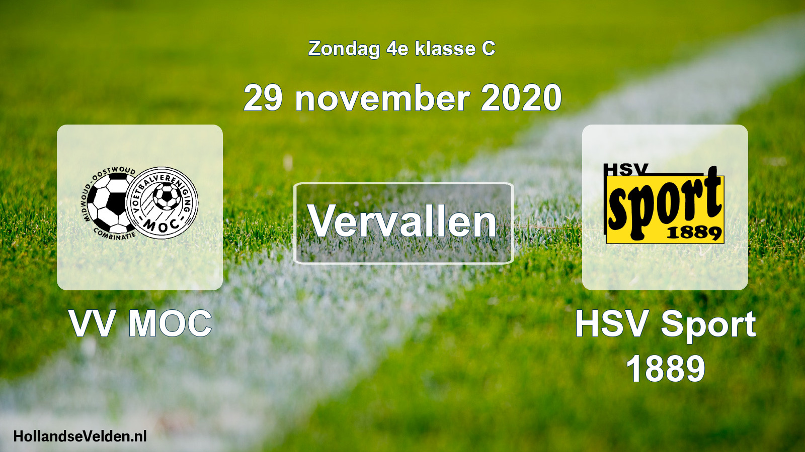 Scheduled Match: VV MOC - HSV Sport 1889 (29 November 2020)