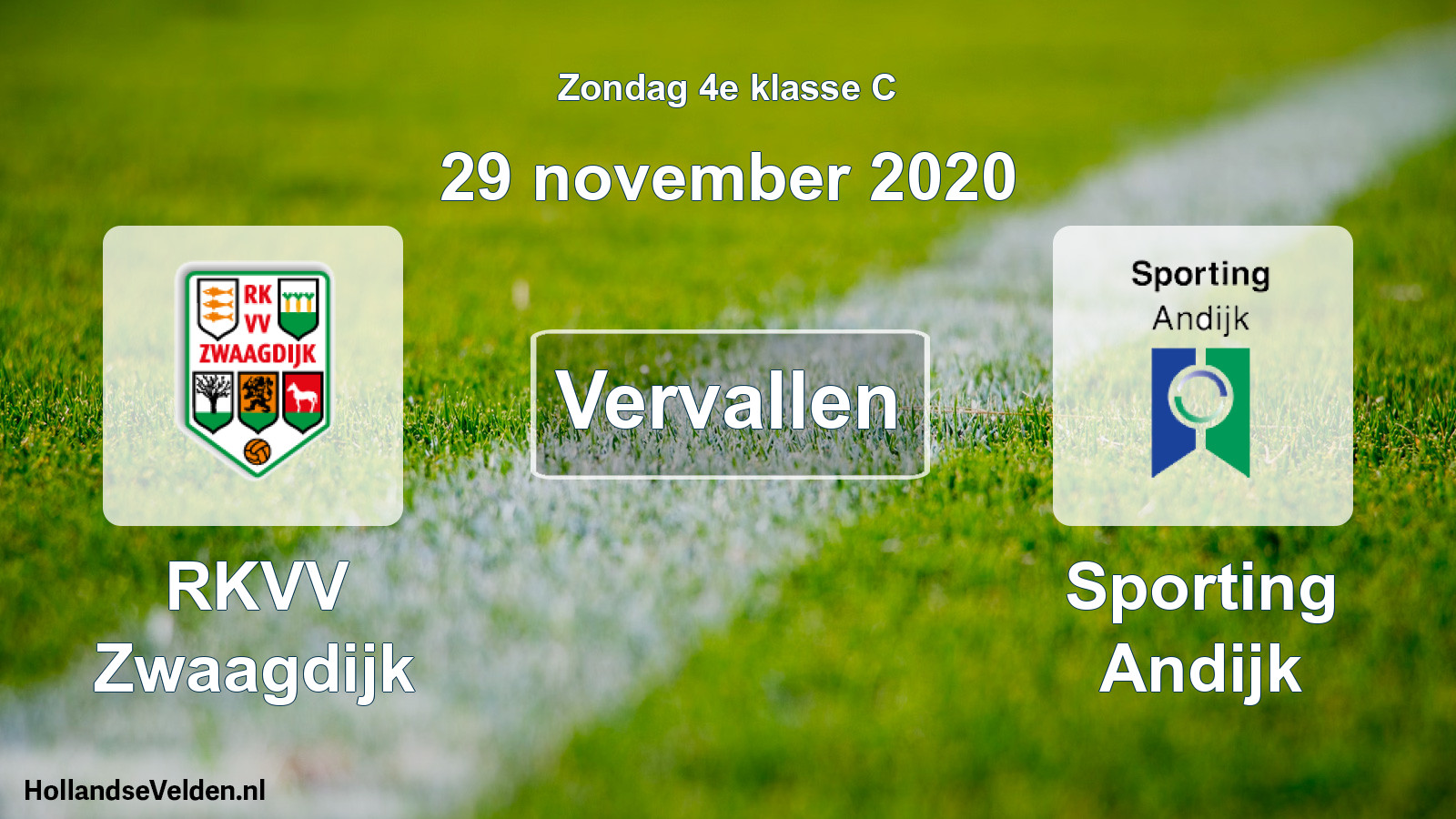 Scheduled Match: RKVV Zwaagdijk - Sporting Andijk (29 November 2020)