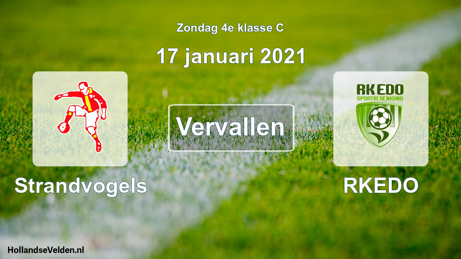 Scheduled Match: Strandvogels - RKEDO (17 January 2021)