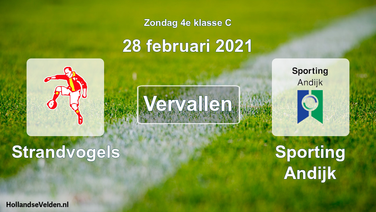 Scheduled Match: Strandvogels - Sporting Andijk (28 February 2021)