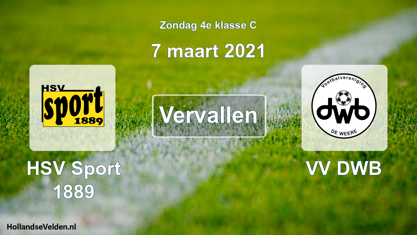 Scheduled Match: HSV Sport 1889 - VV DWB (7 March 2021)