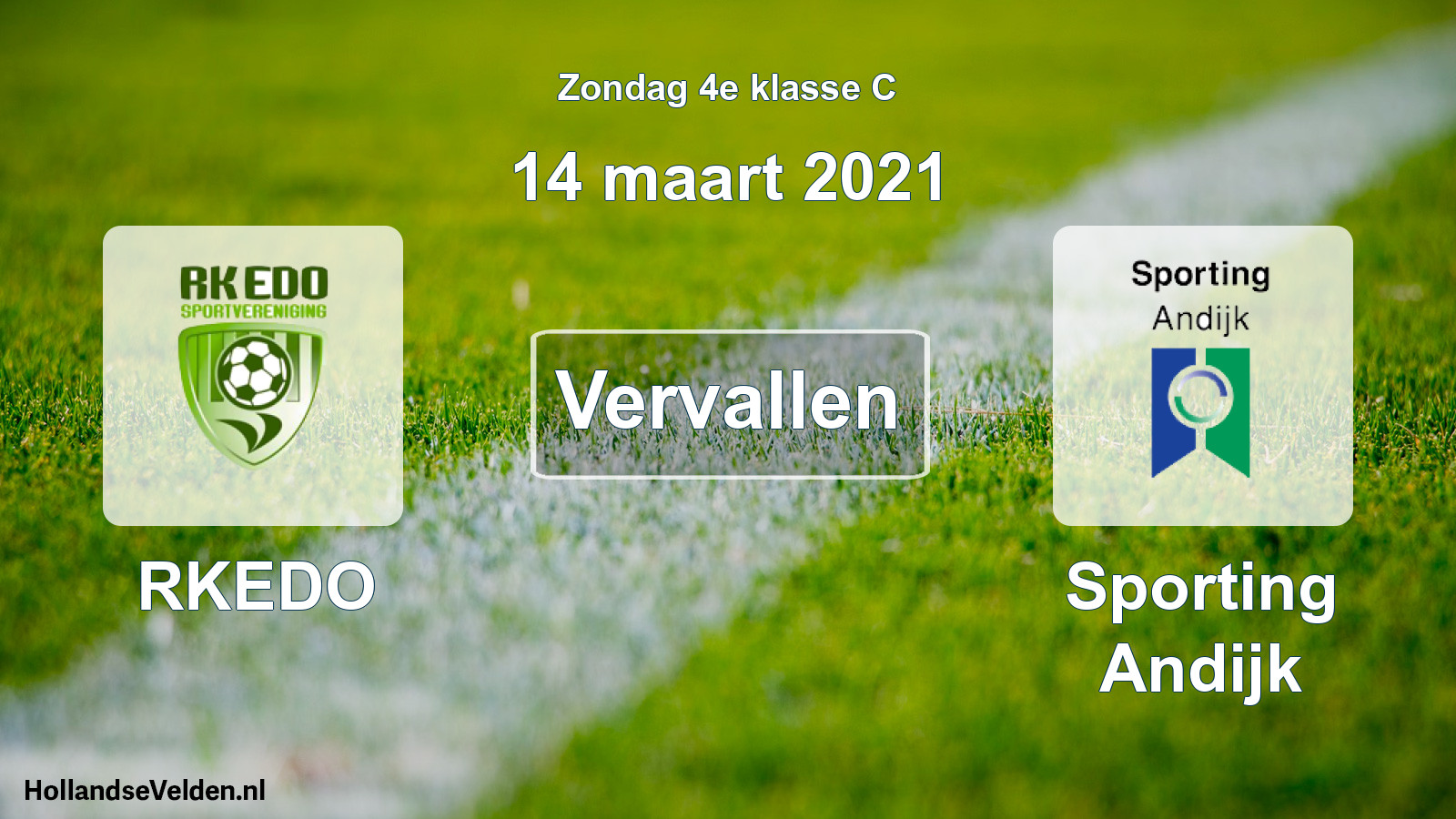 Scheduled Match: RKEDO - Sporting Andijk (14 March 2021)