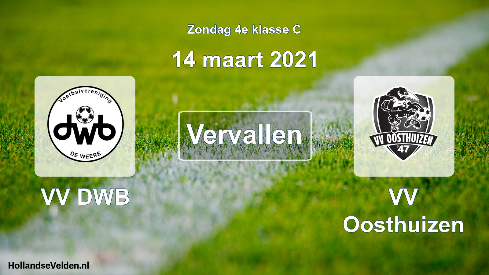 Scheduled Match: VV DWB - VV Oosthuizen (14 March 2021)