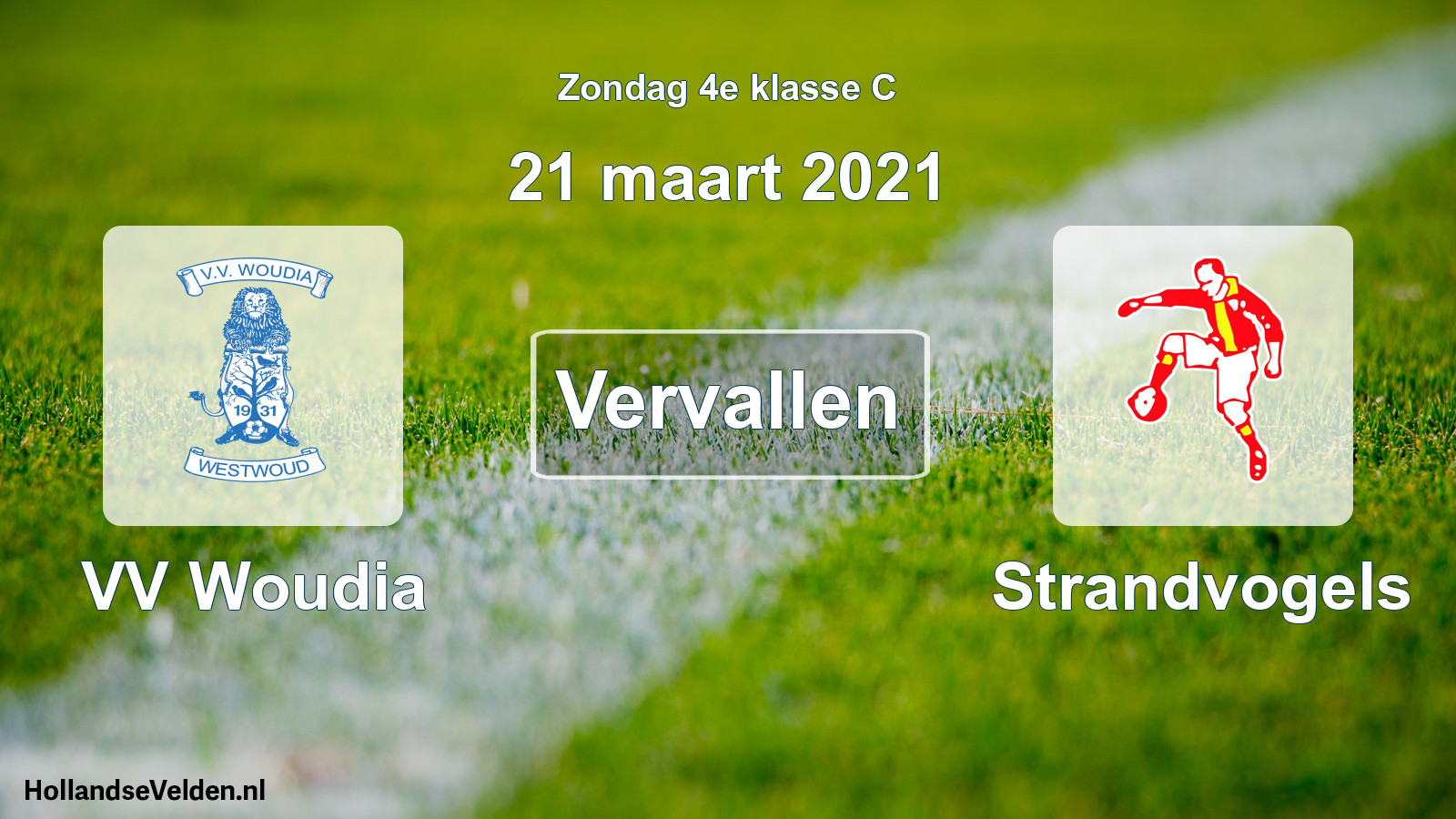 Scheduled Match: VV Woudia - Strandvogels (21 March 2021)