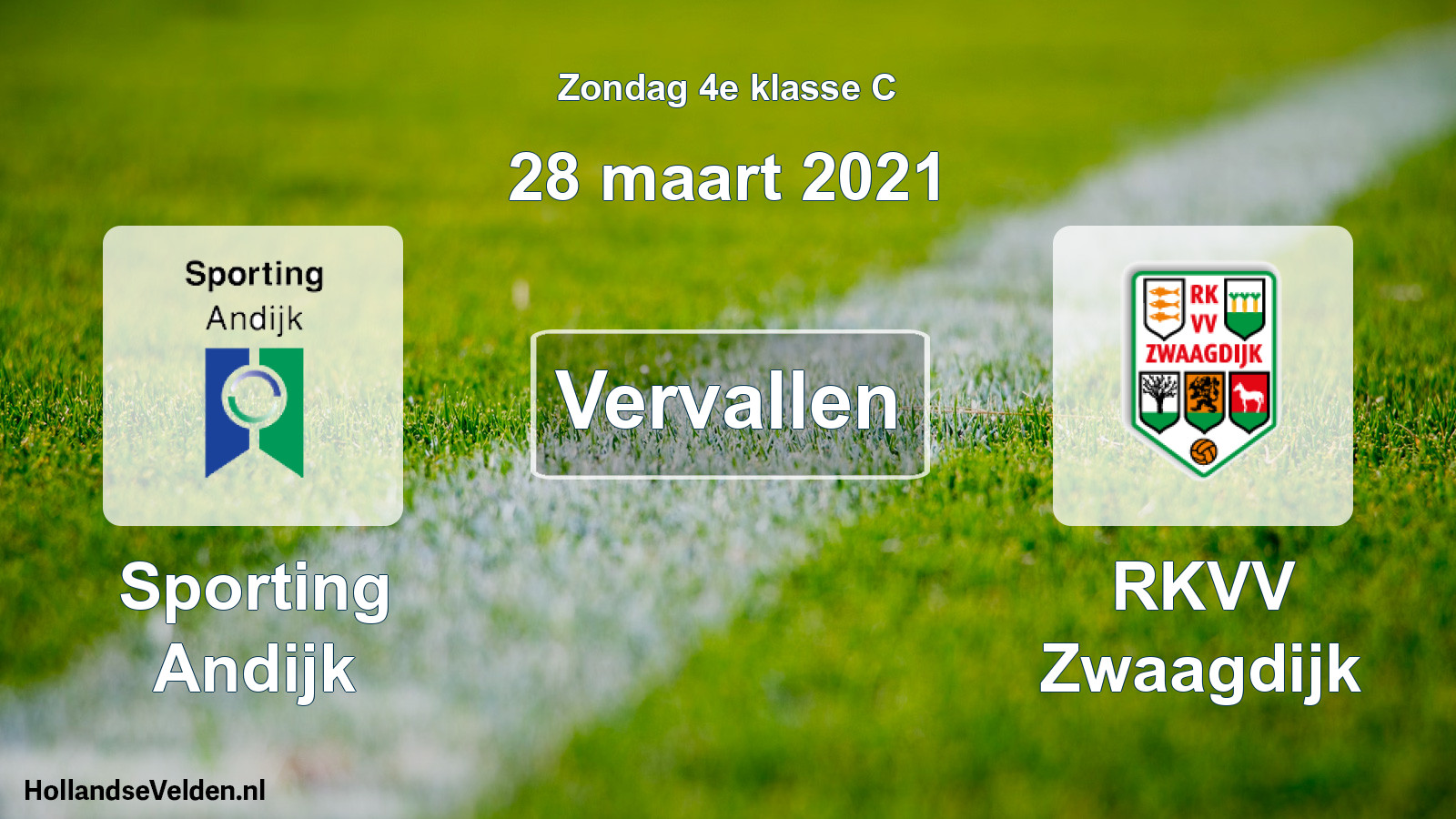 Scheduled Match: Sporting Andijk - RKVV Zwaagdijk (28 March 2021)