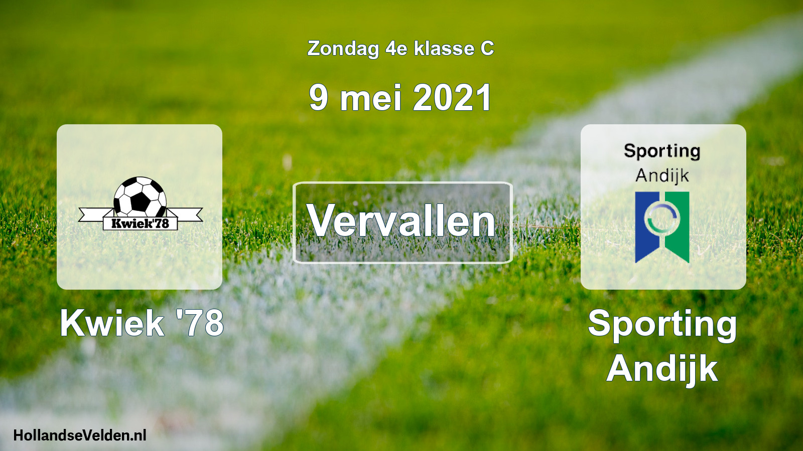 Scheduled Match: Kwiek '78 - Sporting Andijk (9 May 2021)