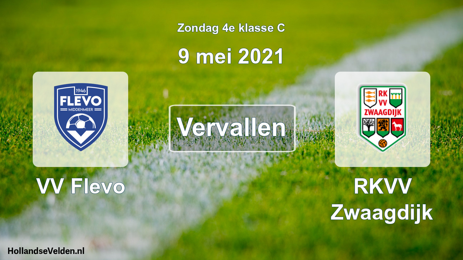 Scheduled Match: VV Flevo - RKVV Zwaagdijk (9 May 2021)