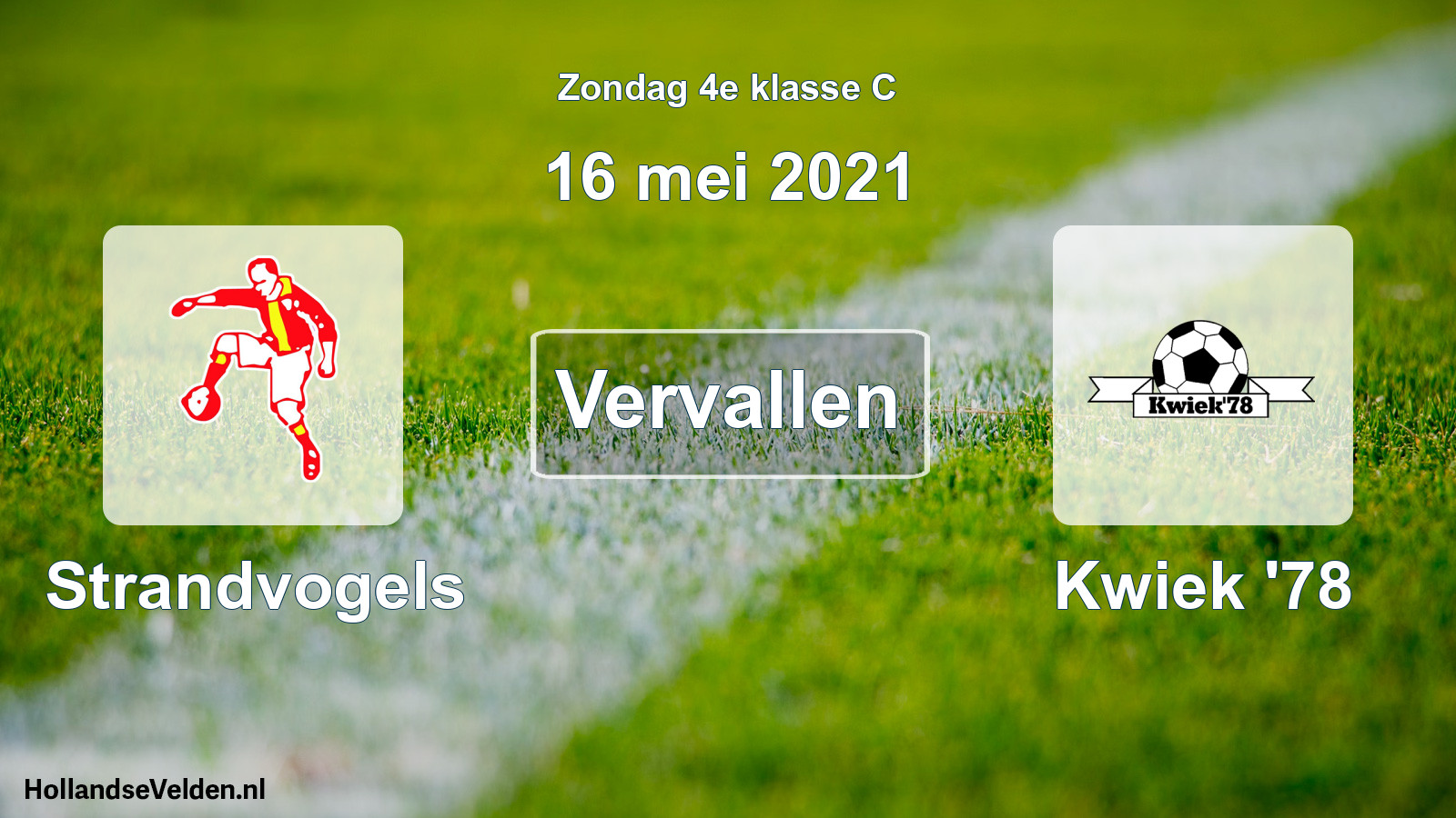 Scheduled Match: Strandvogels - Kwiek '78 (16 May 2021)