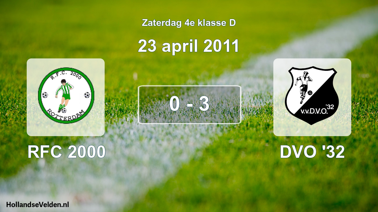 Total number of matches played: RFC 2000 - DVO '32 0 - 3 (23 April 2011)
