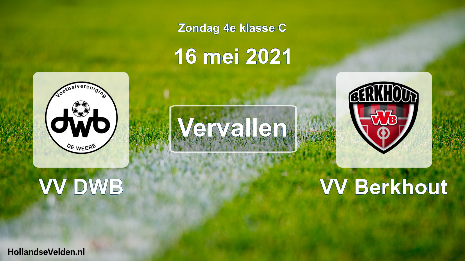 Scheduled Match: VV DWB - VV Berkhout (16 May 2021)