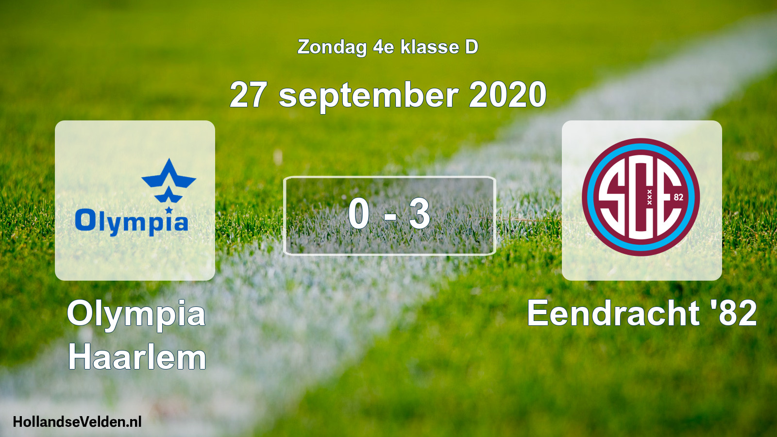 Total number of matches played: Olympia Haarlem - Eendracht '82 0 - 3 (27 September 2020)