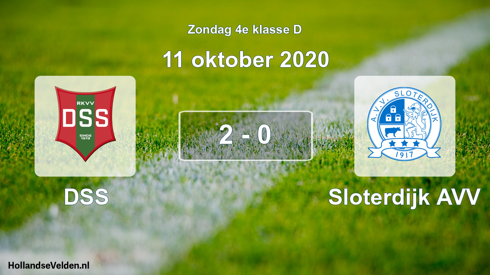 Total number of matches played: DSS - Sloterdijk AVV 2 - 0 (11 October 2020)