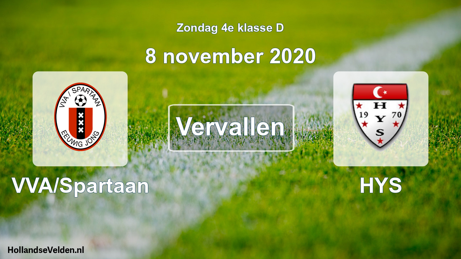 Scheduled Match: VVA/Spartaan - HYS (8 November 2020)