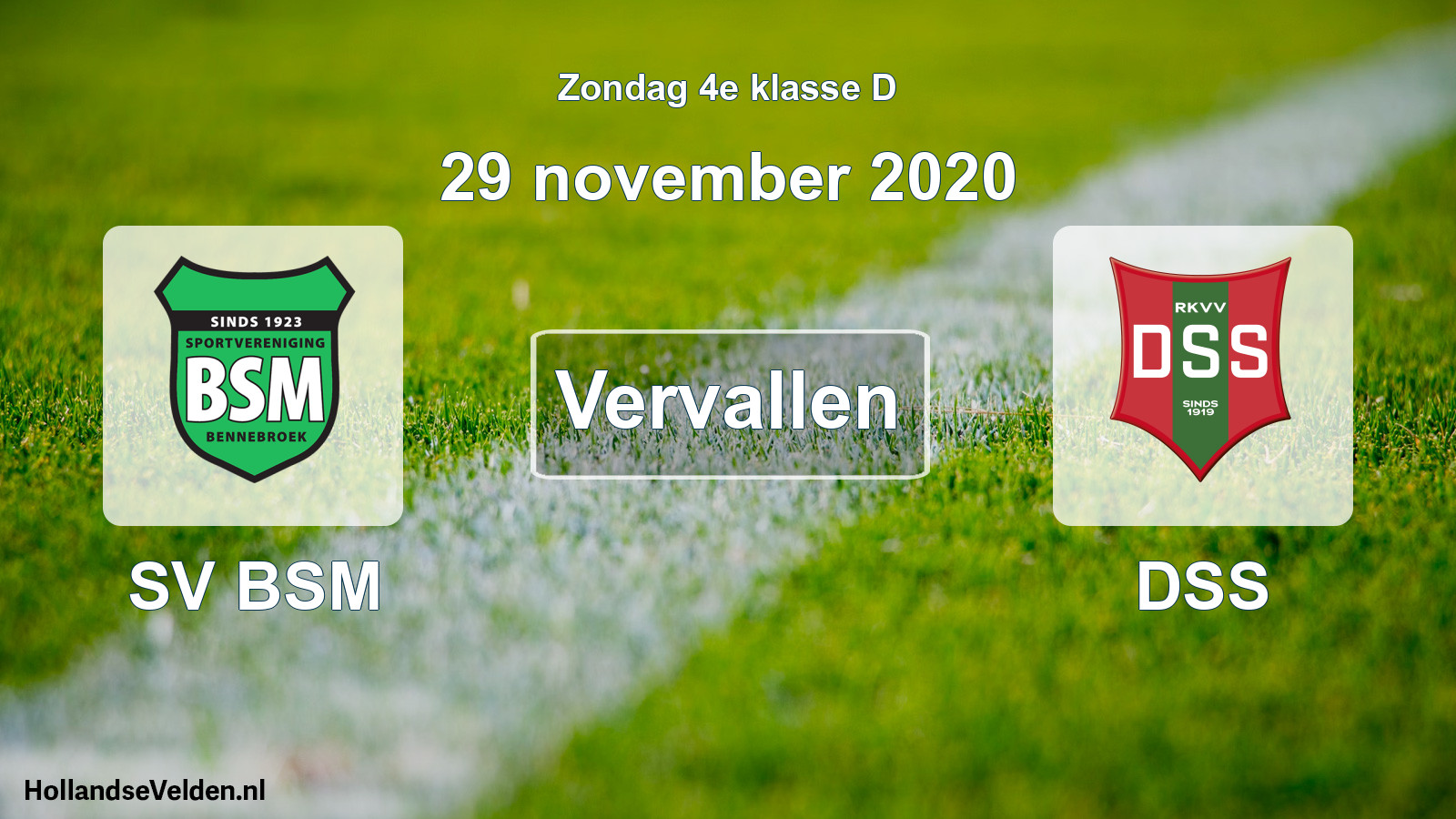 Scheduled Match: SV BSM - DSS (29 November 2020)