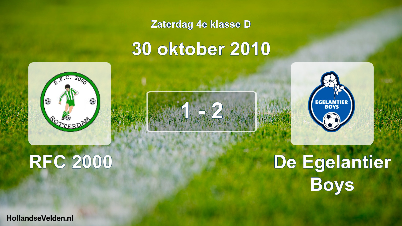 Total number of matches played: RFC 2000 - De Egelantier Boys 1 - 2 (30 October 2010)