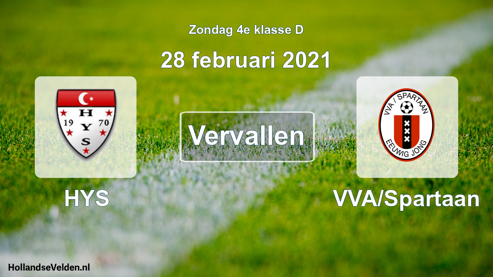 Scheduled Match: HYS - VVA/Spartaan (28 February 2021)