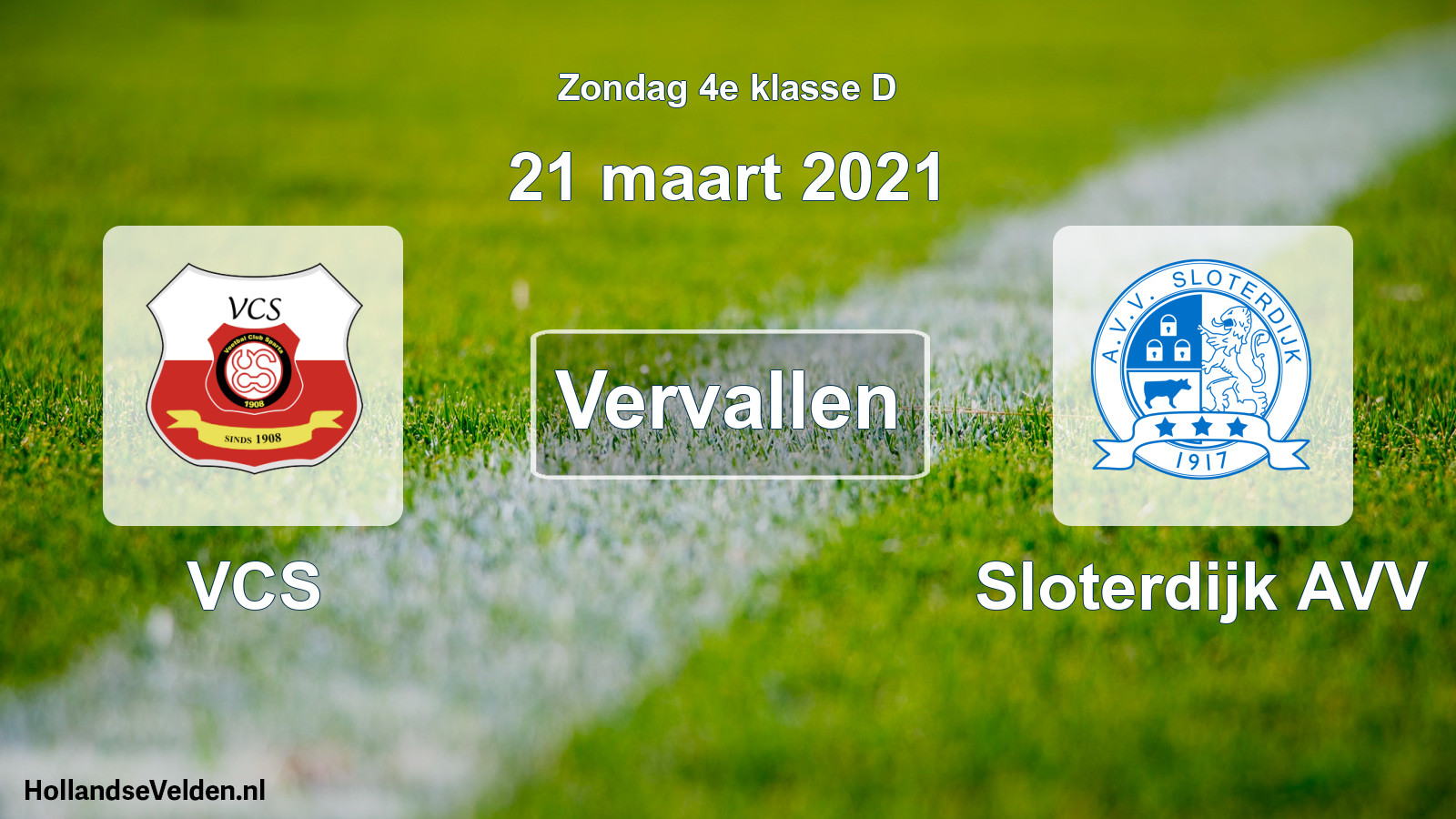 Scheduled Match: VCS - Sloterdijk AVV (21 March 2021)