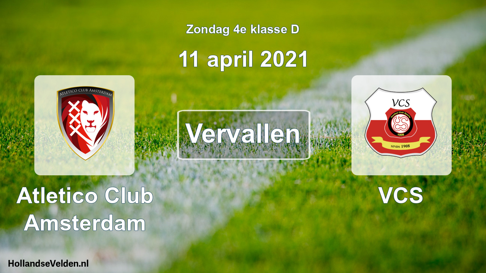 Scheduled Match: Atletico Club Amsterdam - VCS (11 April 2021)