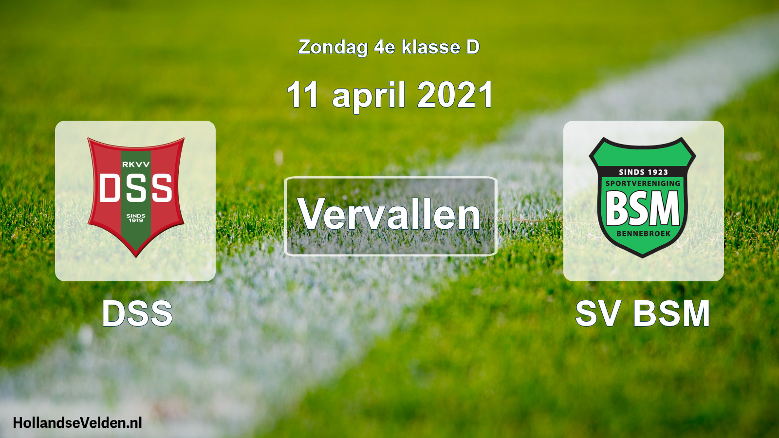 Scheduled Match: DSS - SV BSM (11 April 2021)